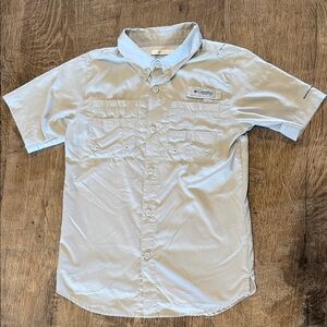 Boys Columbia PFG Omni-Shade Short-Sleeve Button-Up Shirt